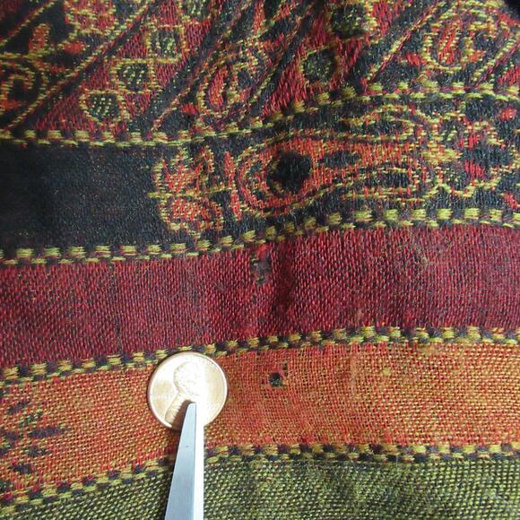 Vintage Anage Vest Womens Medium Wool Fur Lined Southwestern Aztec Hipster 90s - Picture 3 of 9